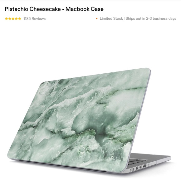 BURGA PISTACHIO CHEESECAKE MACBOOK PRO 13 CASE BRAND NEW - Picture 1 of 3
